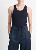 Ribbed Scoop-Neck Tank