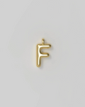 Letter Charm Small Plated - F