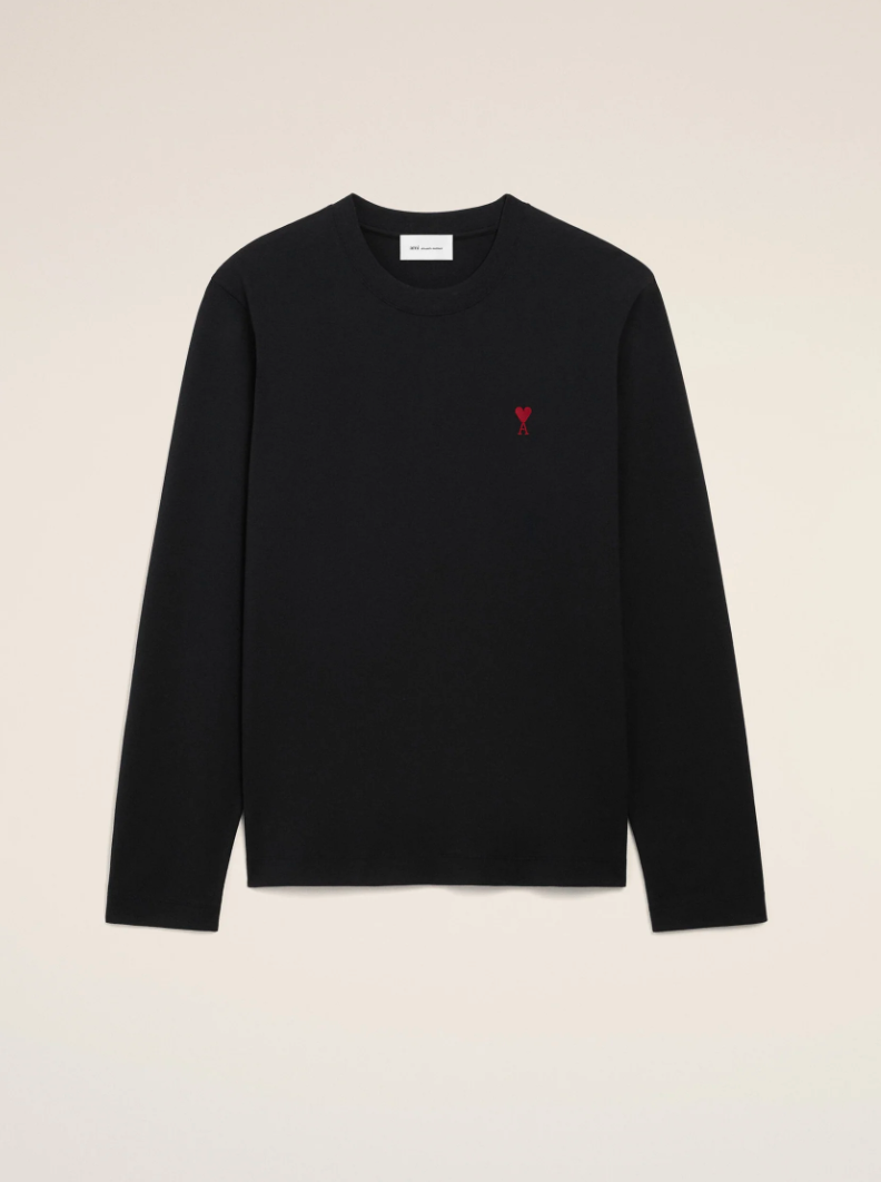 LONG SLEEVES TSHIRT WITH RED AMI DE COEUR