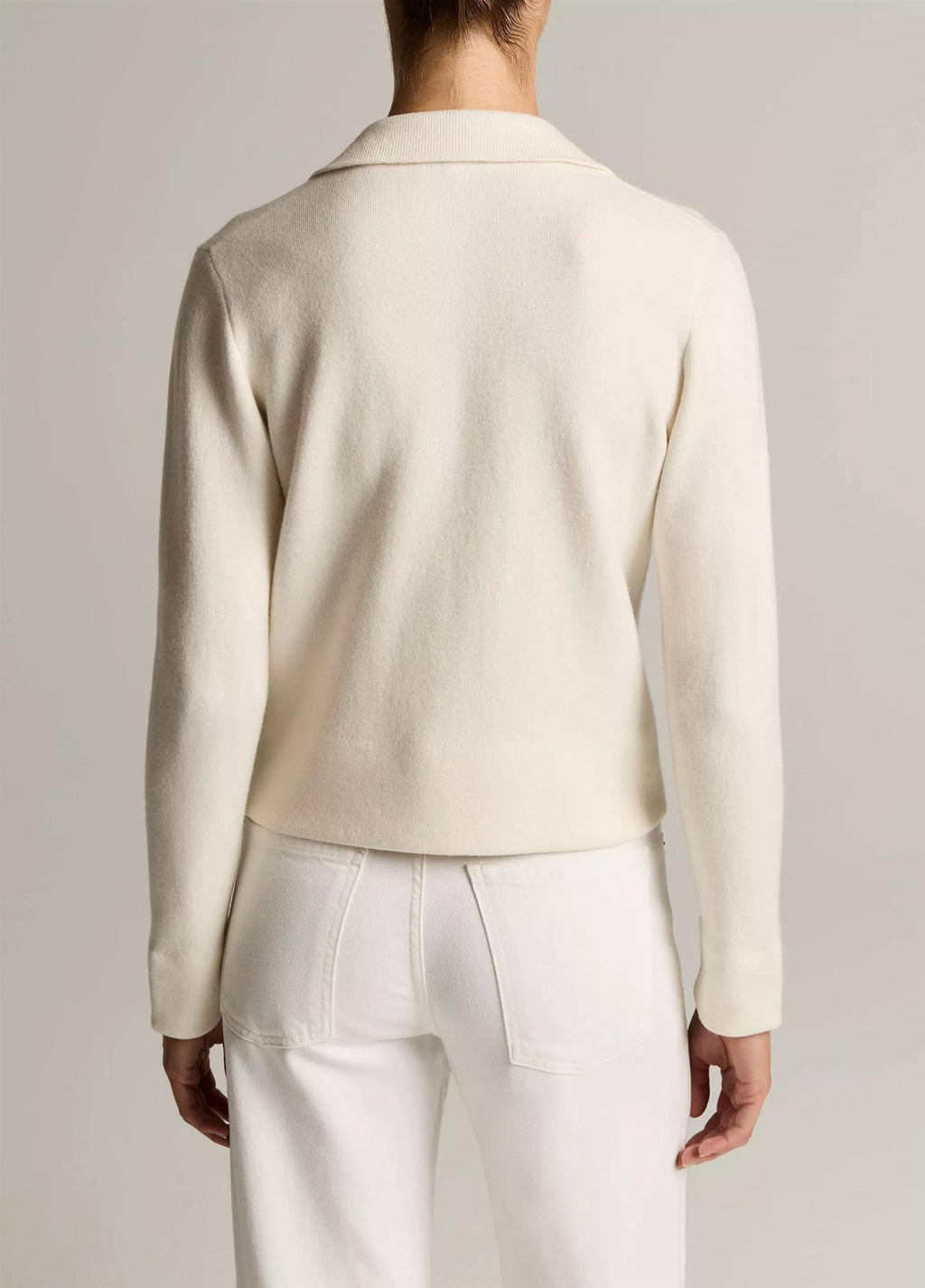Notch-Collar Double-Face Wool-Blend Cardigan