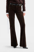 THE LEGGY BOOTCUT Velvet Chocolate