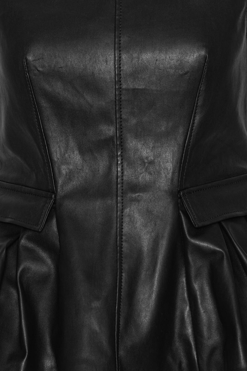 PEPLUM LEATHER TOP