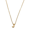 Viola - Letter Necklace Stainless Steel Gold, J
