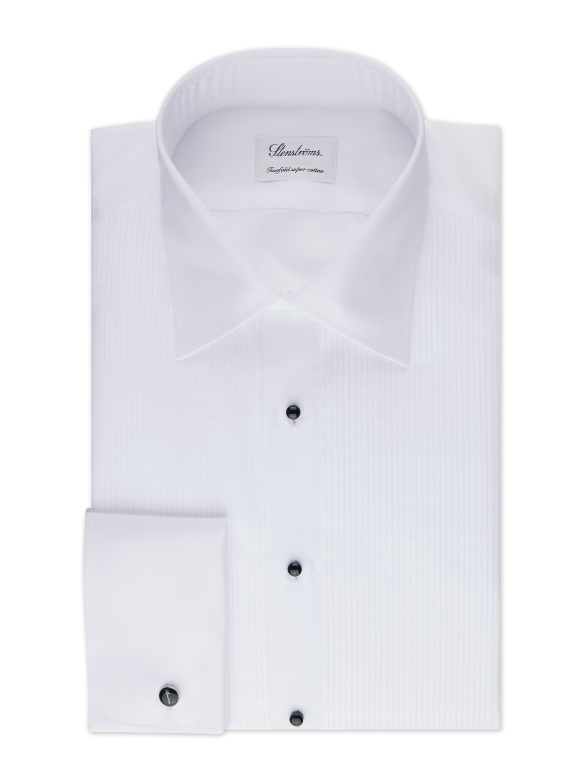 Slimline, C56 Fly Front Open Pleats Dr Cuff Skjorte