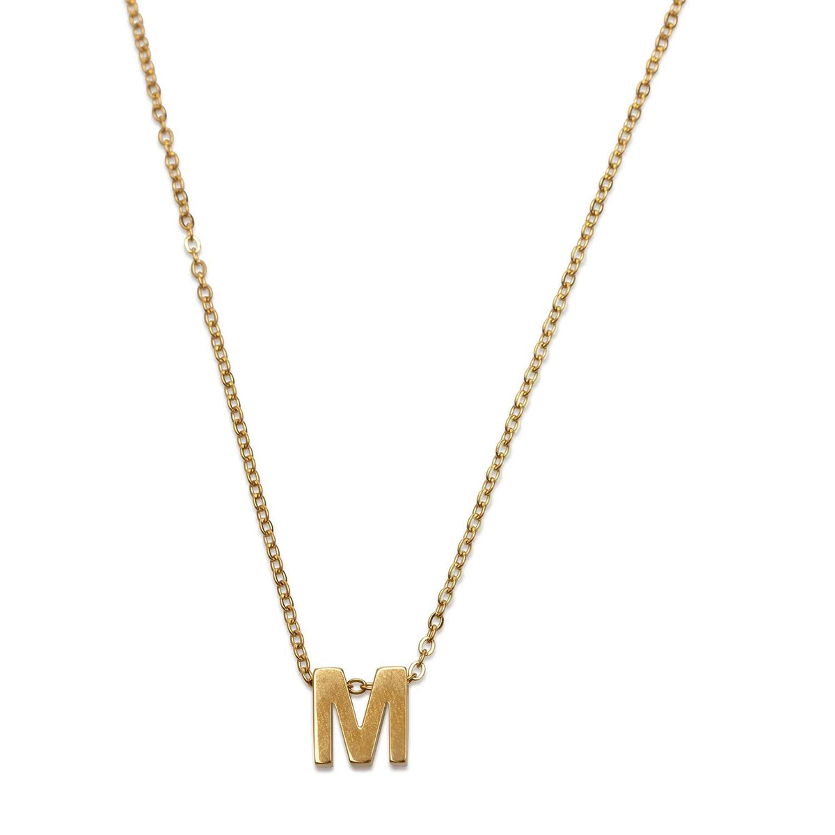 Viola - Letter Necklace Stainless Steel Gold, S
