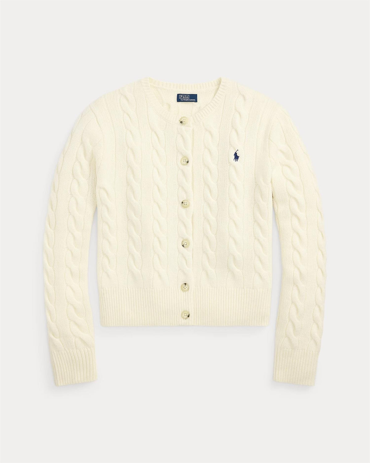 Cable-Knit Wool-Cashmere Cardigan
