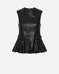 PEPLUM LEATHER TOP