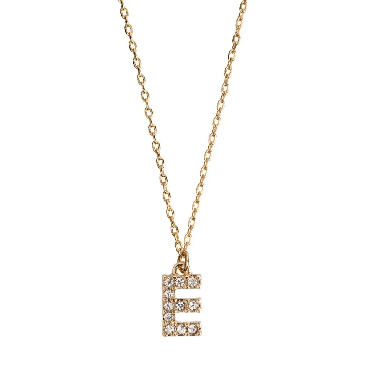 Juno - Crystal Letter Necklace Stainless Steel