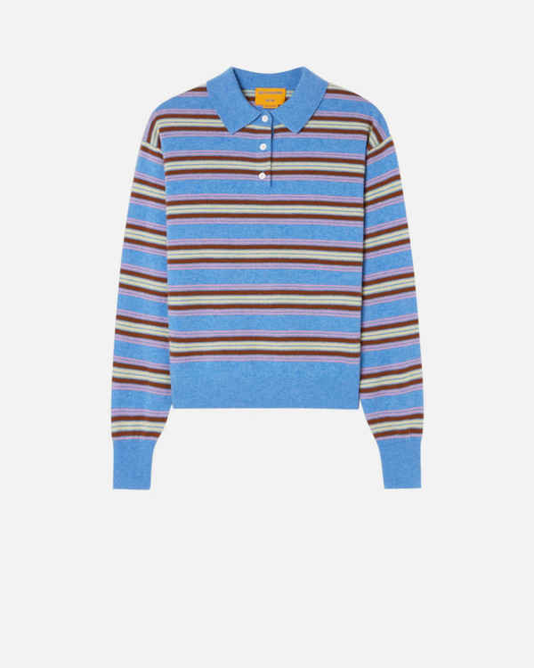 Collegiate Stripe Polo Sweater