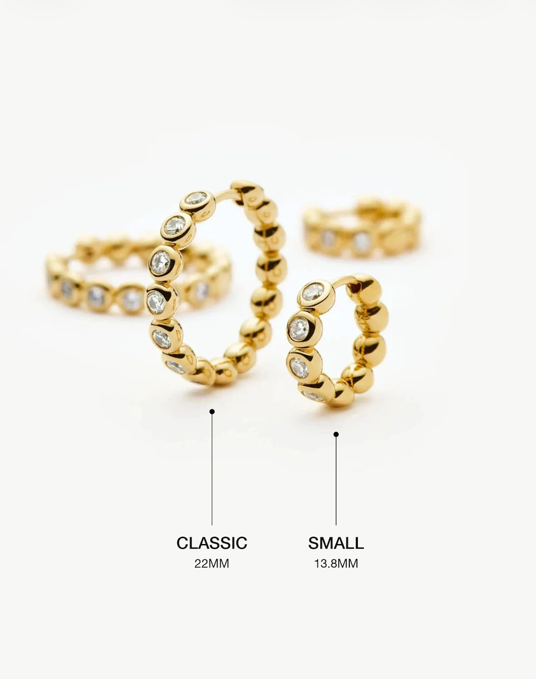 TENNIS MEDIUM HOOP EARRINGS
