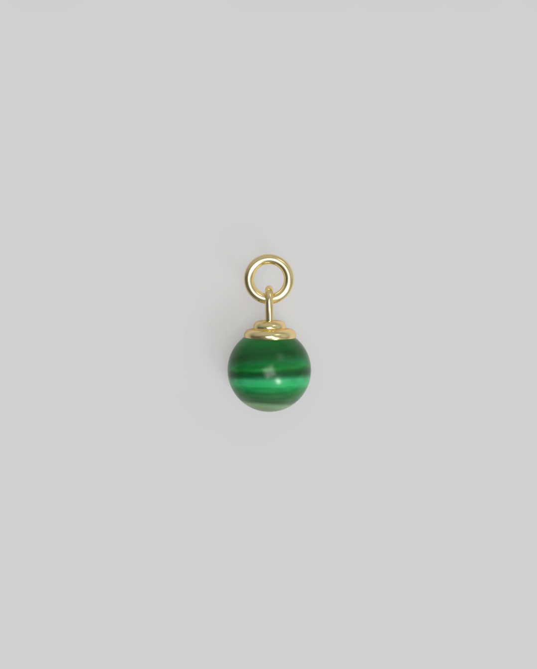Lolly Charm Malachite Plated