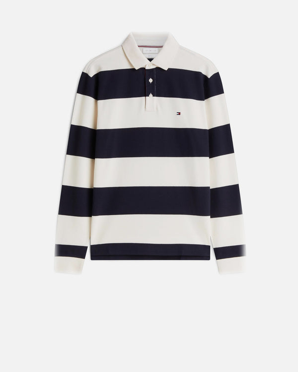 Long Sleeve Rugby Stripe Classic Polo