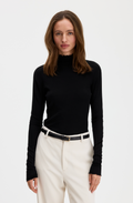 Rib Mock Neck Top