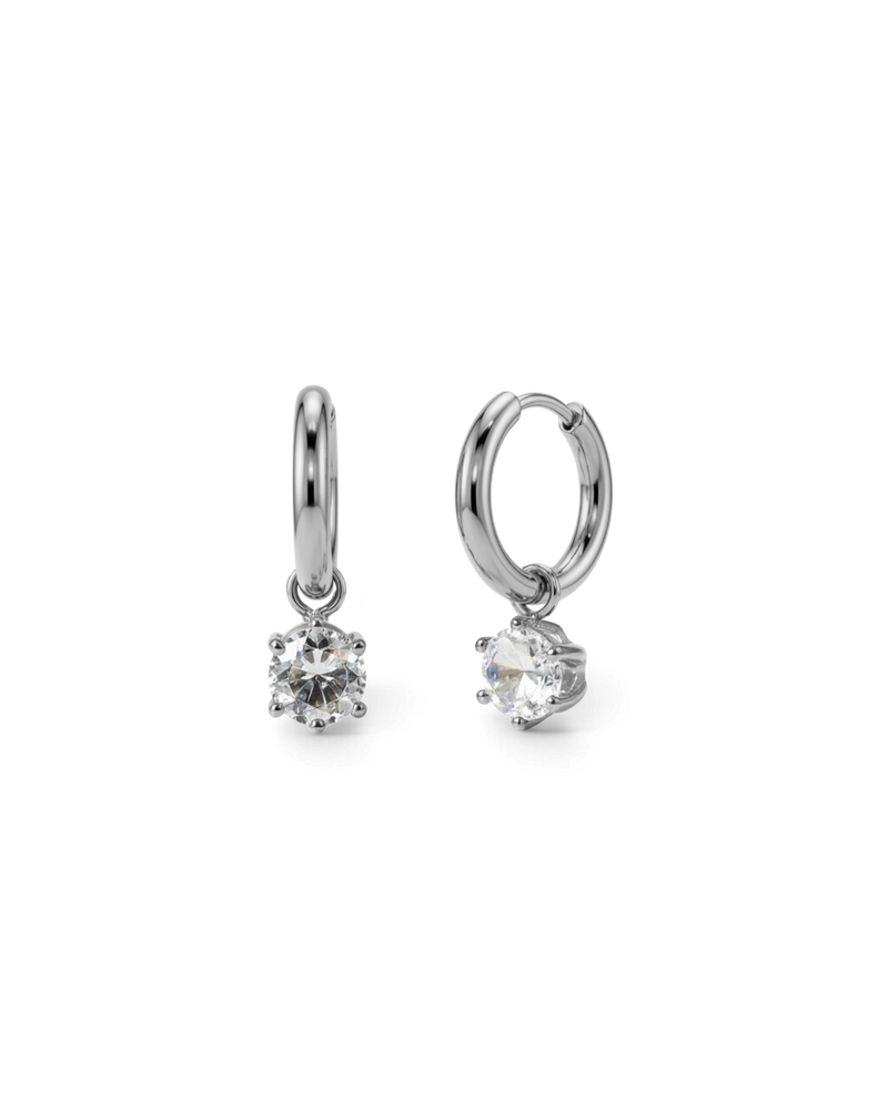Crown Hoops Steel Ørepynt