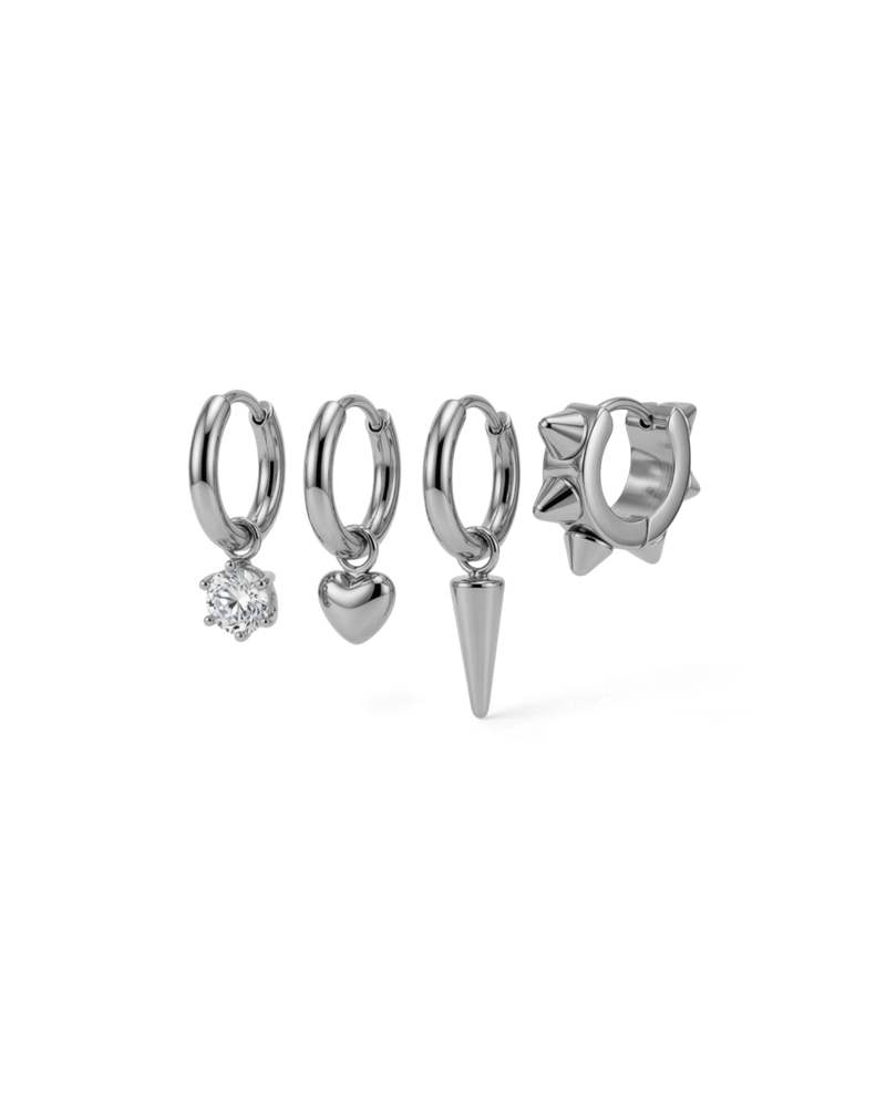 Peak Hoops One Heart Steel Ørepynt