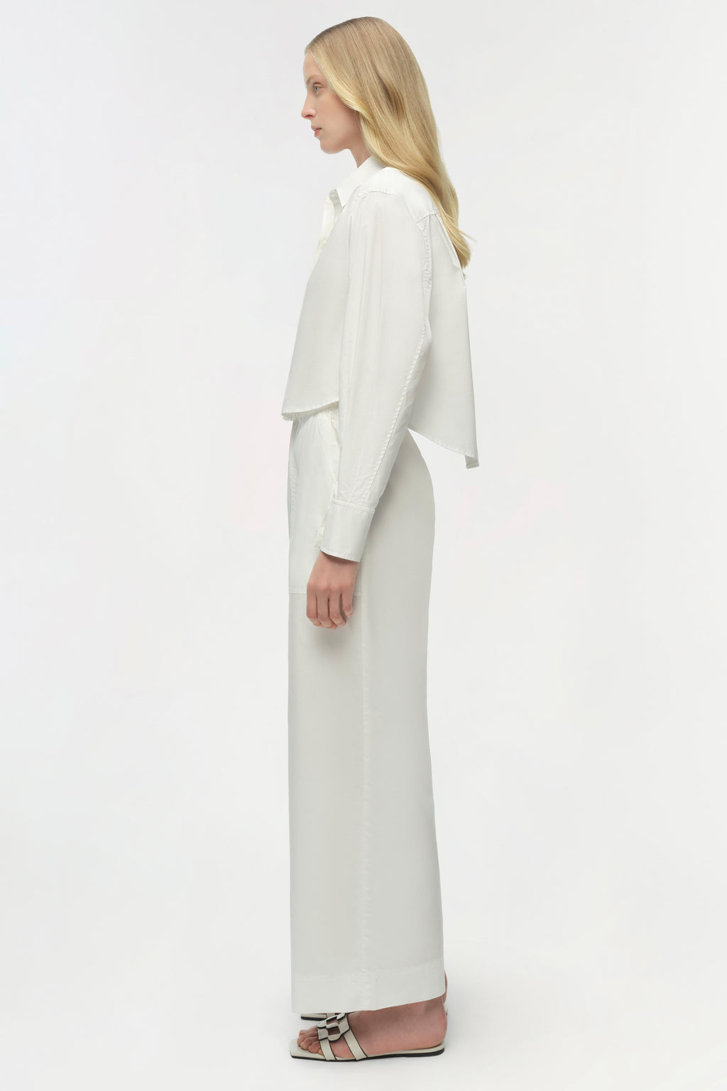 RENATA CROPPED BUTTON DOWN SHIRT Skjorte