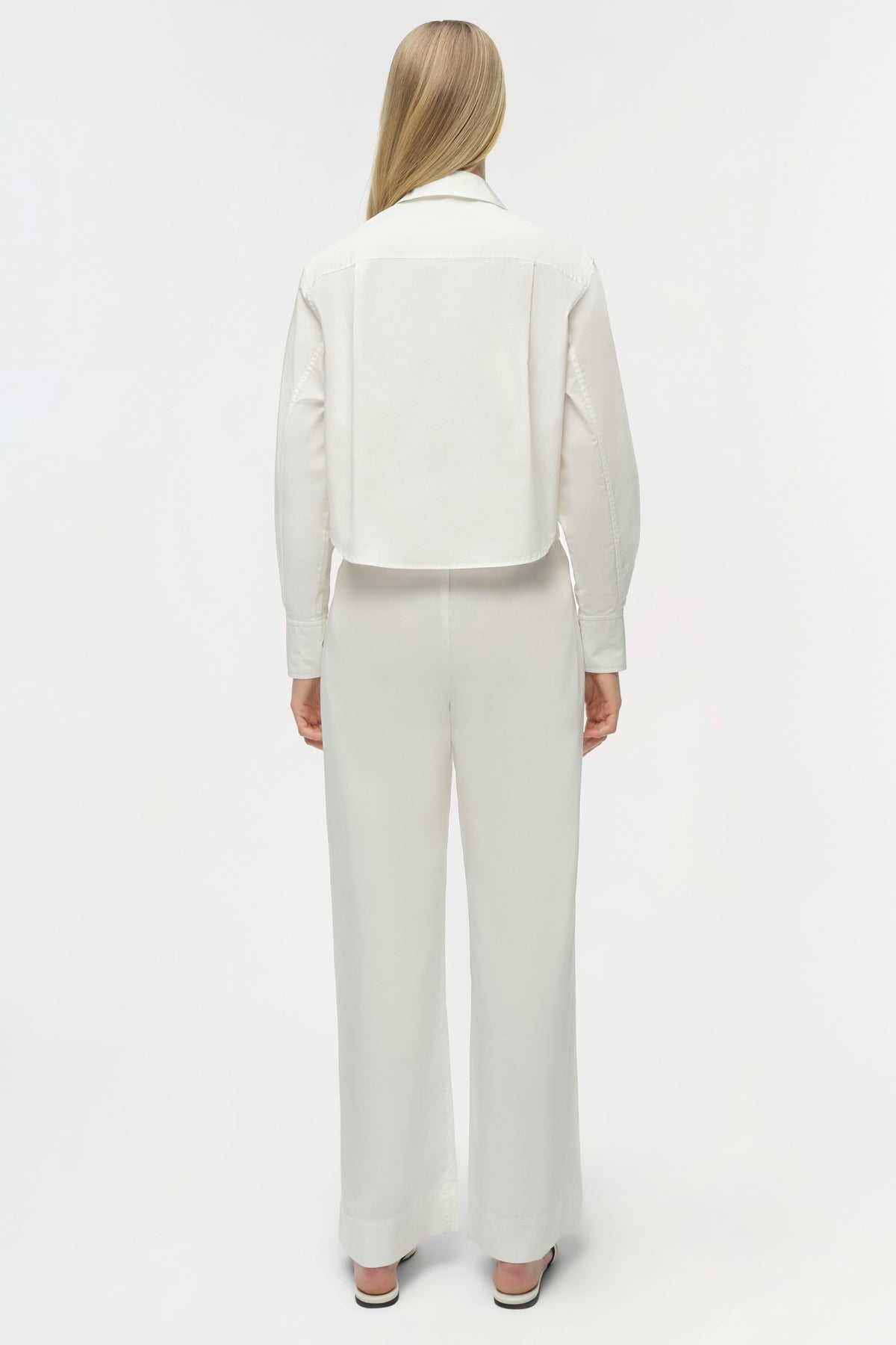 RENATA CROPPED BUTTON DOWN SHIRT Skjorte