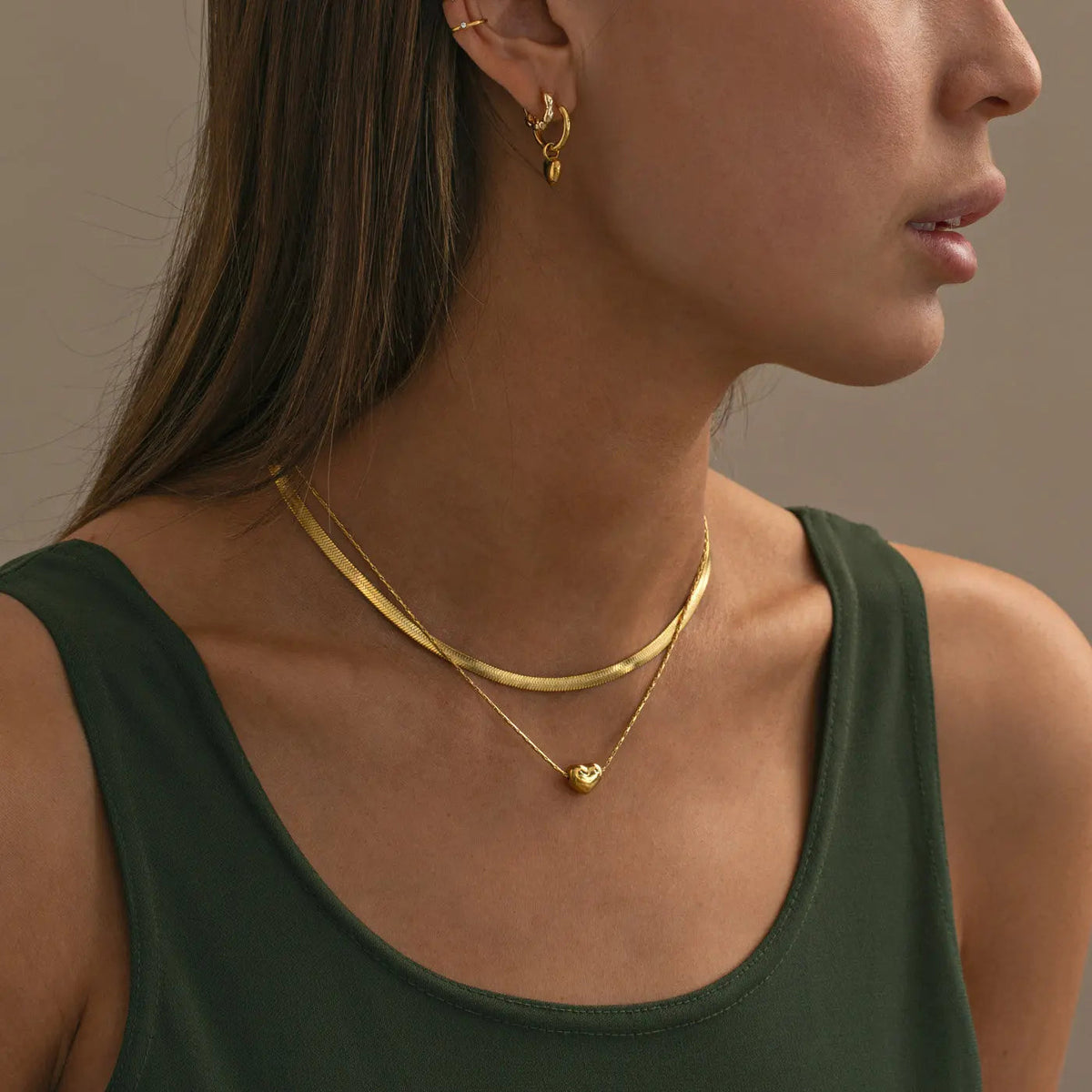 IVY Snake Chain Necklace Stainless Steel - Gold Smykke