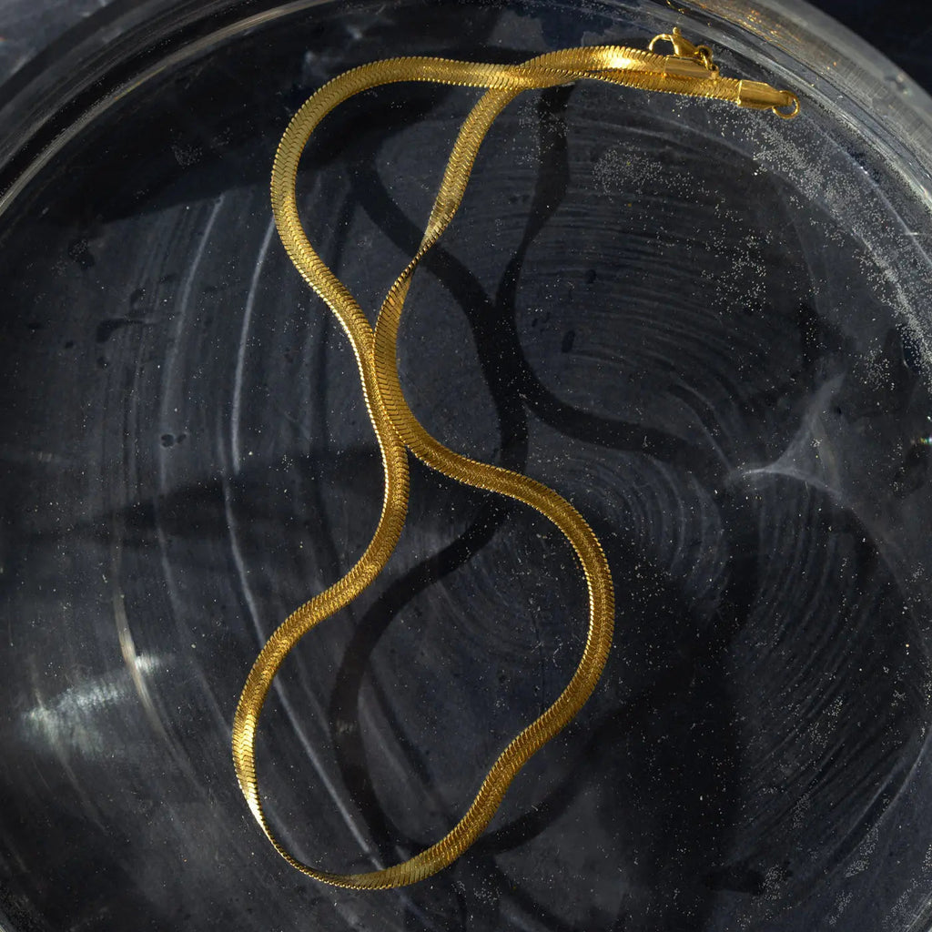 IVY Snake Chain Necklace Stainless Steel - Gold Smykke