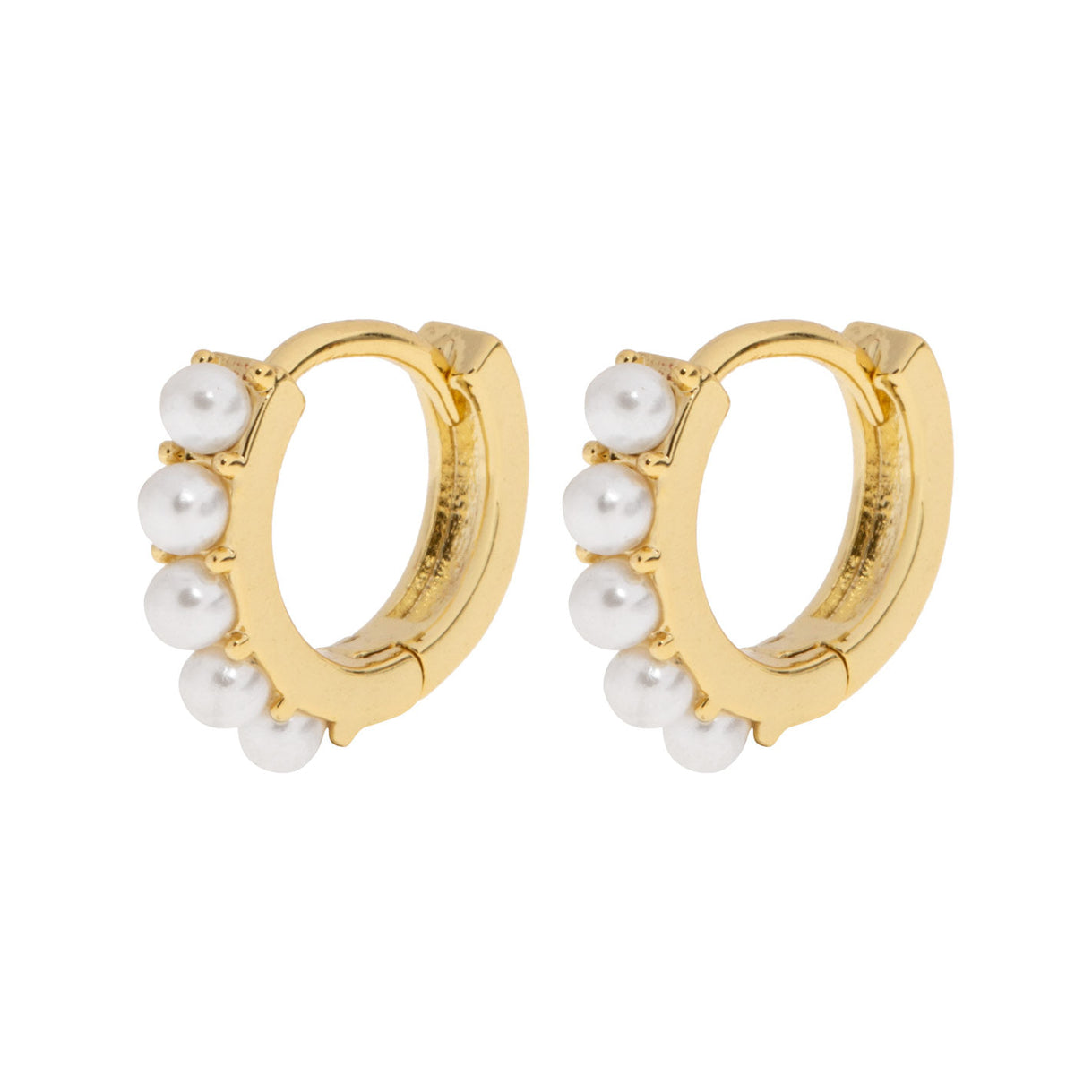 Essie - Pearl Hoop Earrings Ørepynt
