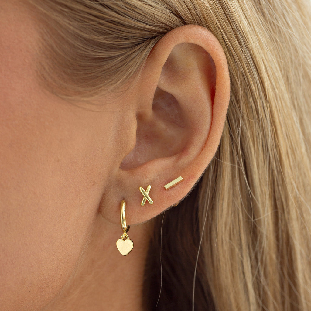 Sutton - Classic Heart Hoop Earrings Ørepynt