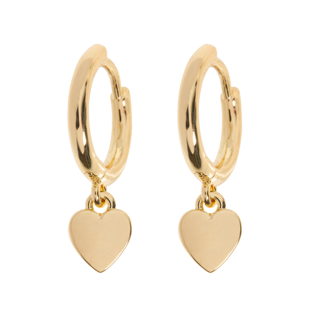 Sutton - Classic Heart Hoop Earrings Ørepynt