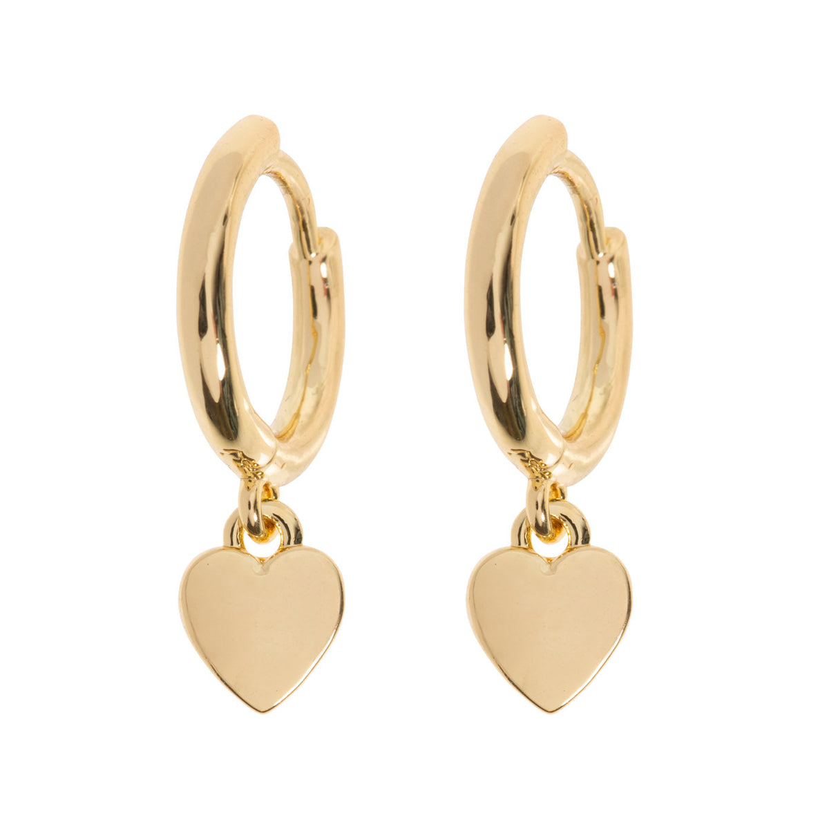 Sutton - Classic Heart Hoop Earrings Ørepynt