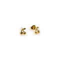 Amour - Cherry Stud Earrings Stainless Steel - Gold Ørepynt