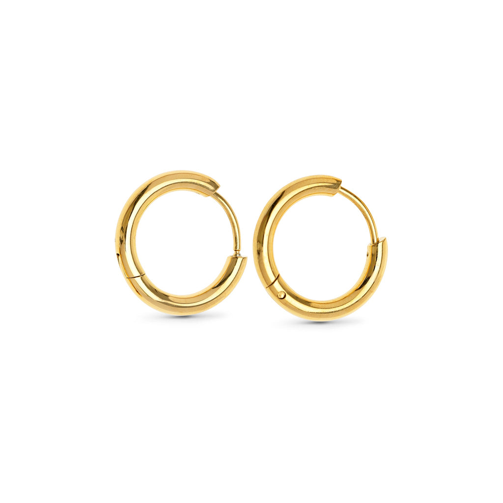 Hollie - Hoop Earrings 17mm Stainless Steel Ørepynt