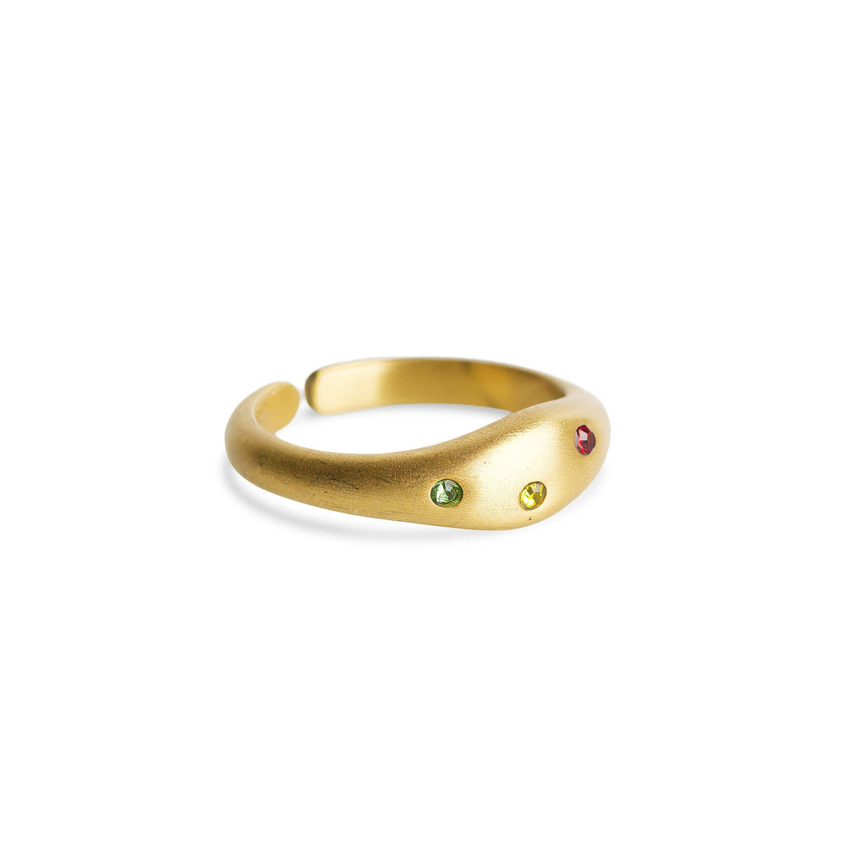 Eline - Crystal Ring Stainless Steel Ring