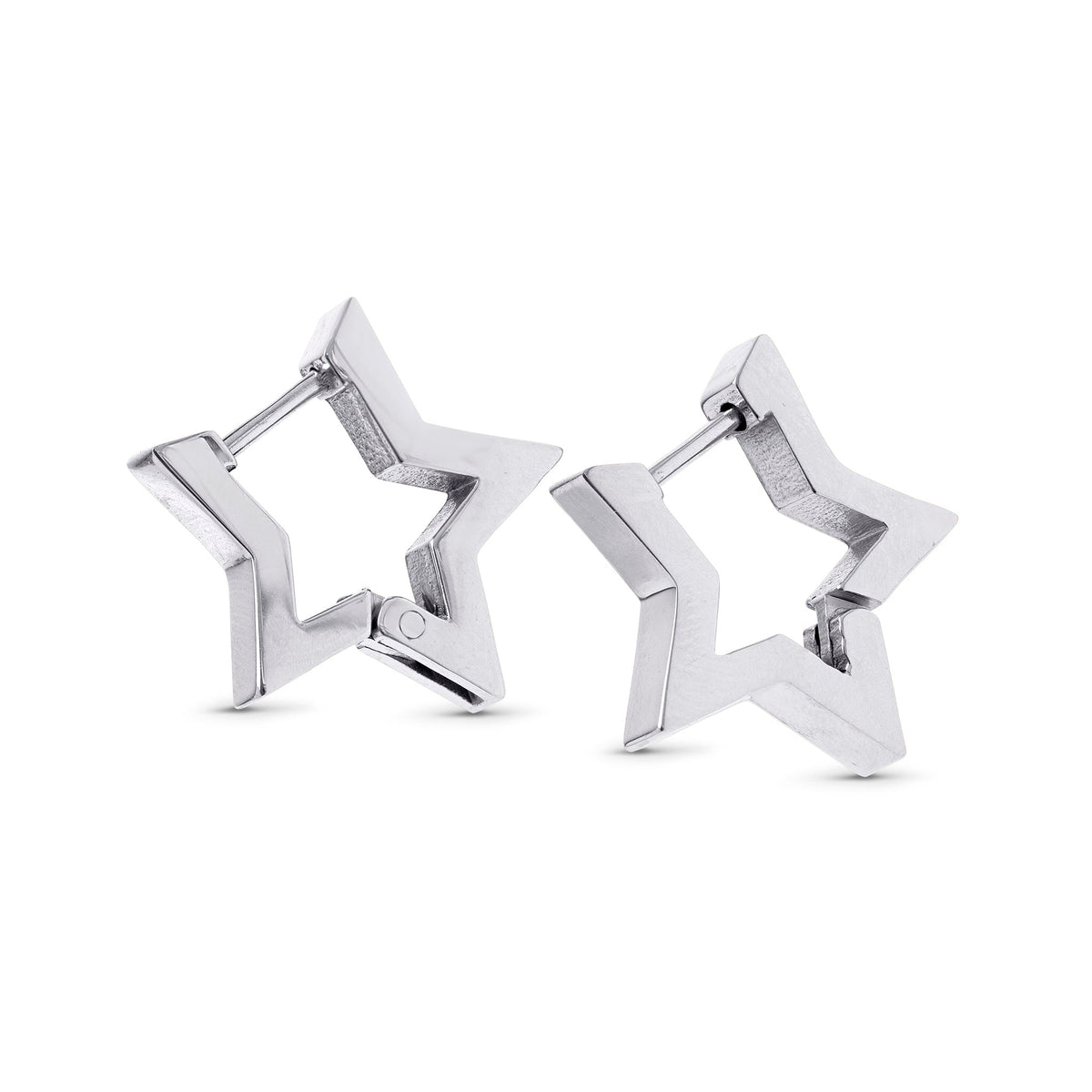 Vilda - Star Hoop Earrings Stainless Steel Ørepynt