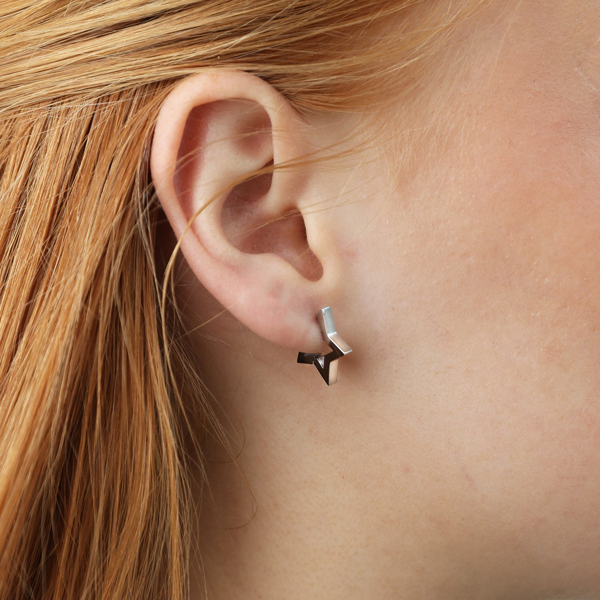 Vilda - Star Hoop Earrings Stainless Steel Ørepynt