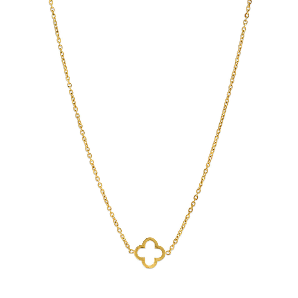Tui - Clover Necklace Stainless Steel Smykke