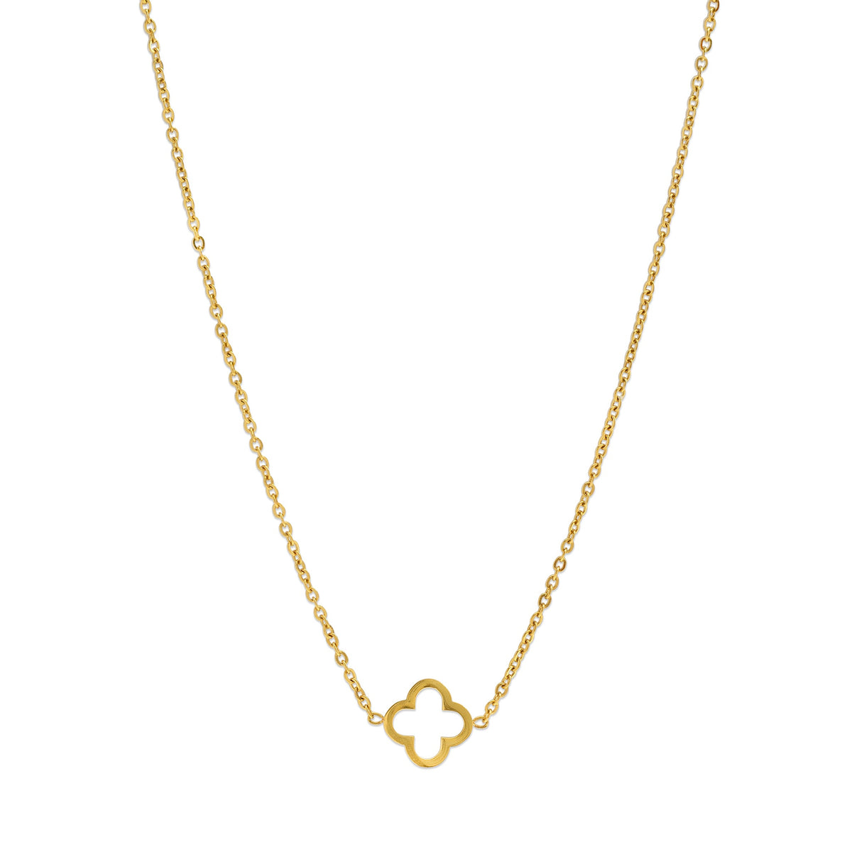Tui - Clover Necklace Stainless Steel Smykke