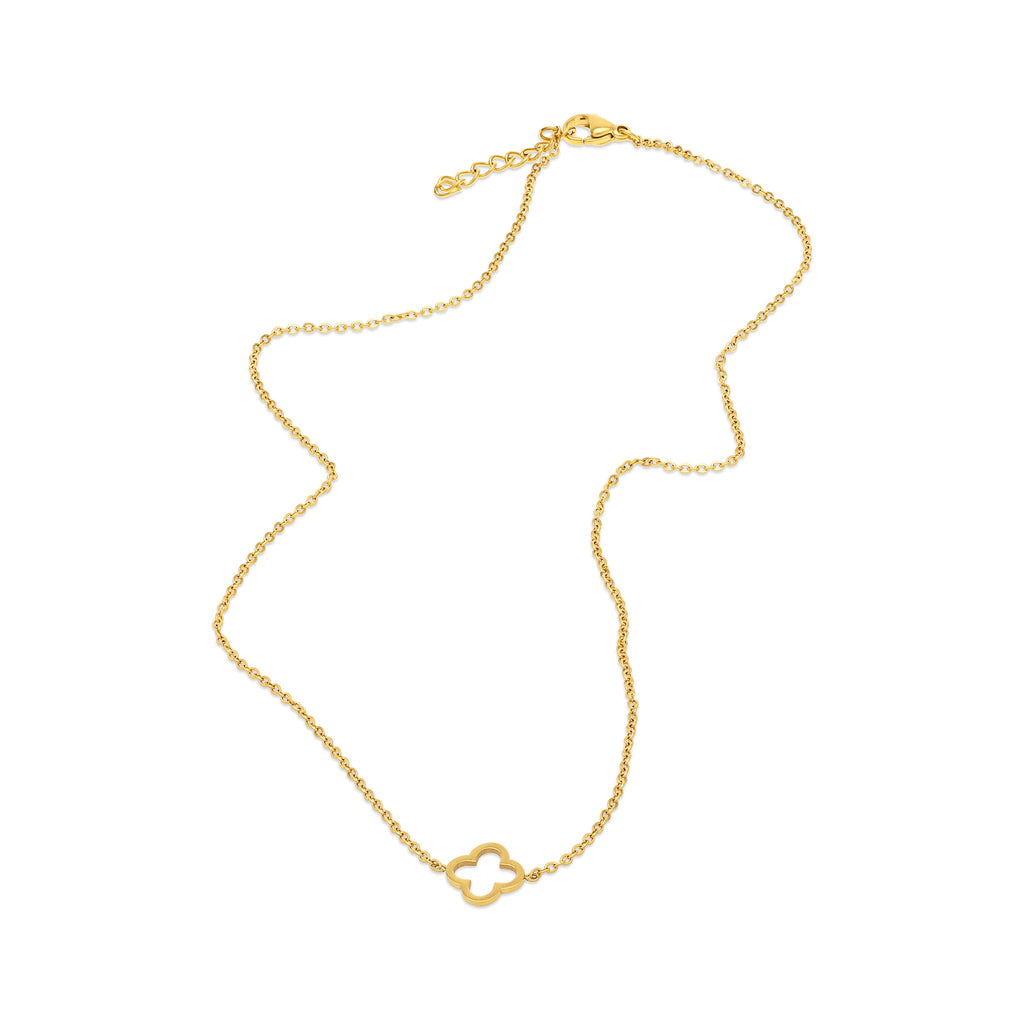 Tui - Clover Necklace Stainless Steel Smykke
