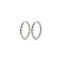 Kahla - Structure Hoop Earrings Stainless Steel Ørepynt
