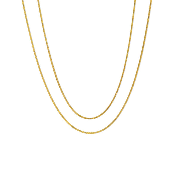 Silvia Double Snake Chain Necklace