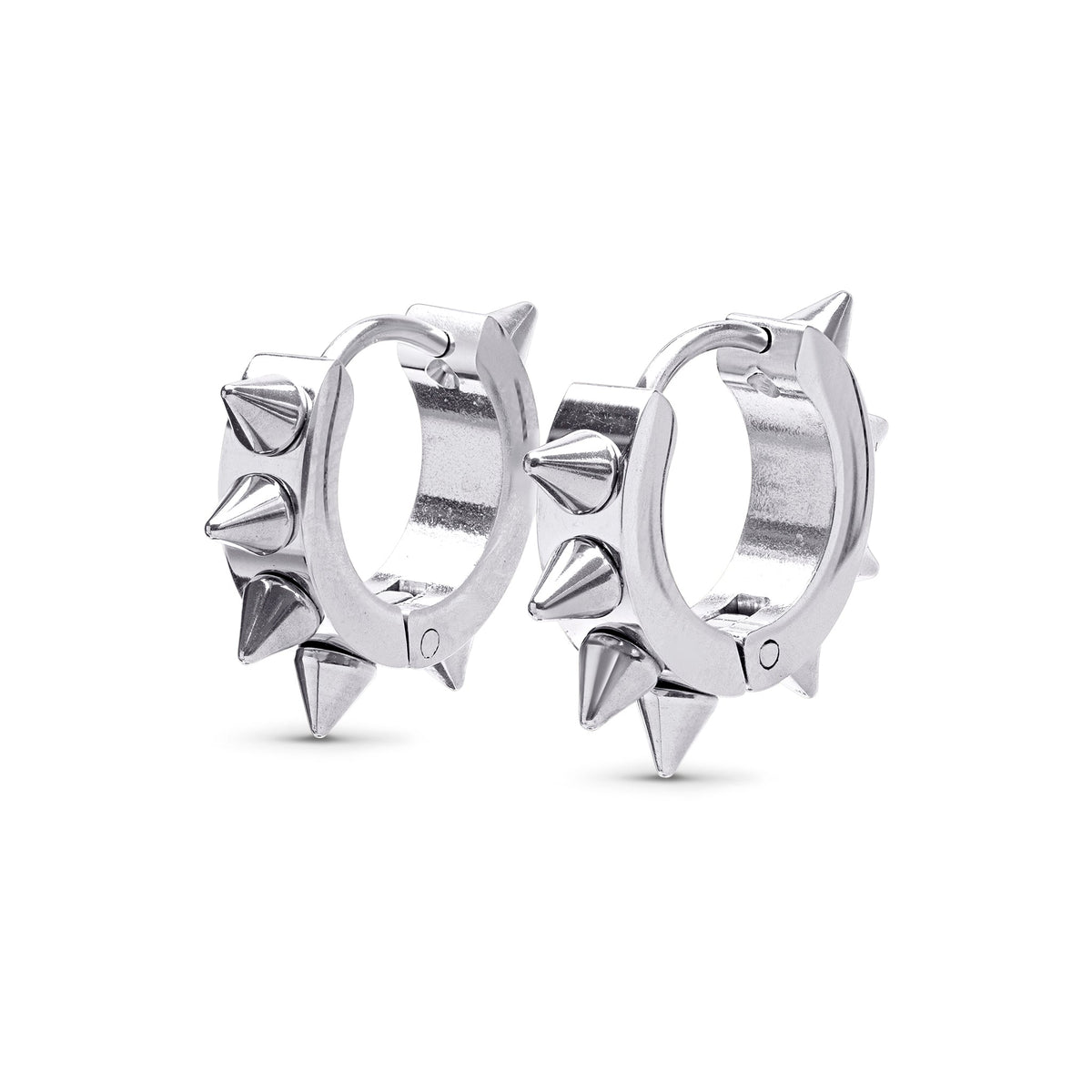 Elda - Spike Hoop Earrings Stainless Steel Ørepynt