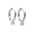 Oline - Crystal Hoop Earrings Stainless Steel Ørepynt