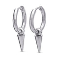 Pim - Spike Hoop Earrings Stainless Steel Ørepynt