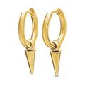 Pim - Spike Hoop Earrings Stainless Steel Ørepynt