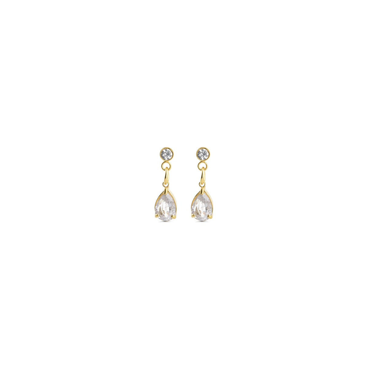 Roslyn - Crystal Stud Earrings Stainless Steel Ørepynt