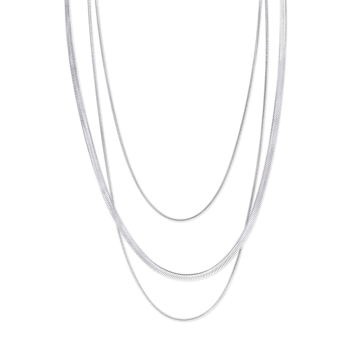 Matilde - Triple Chain Necklace Stainless Steel Smykke