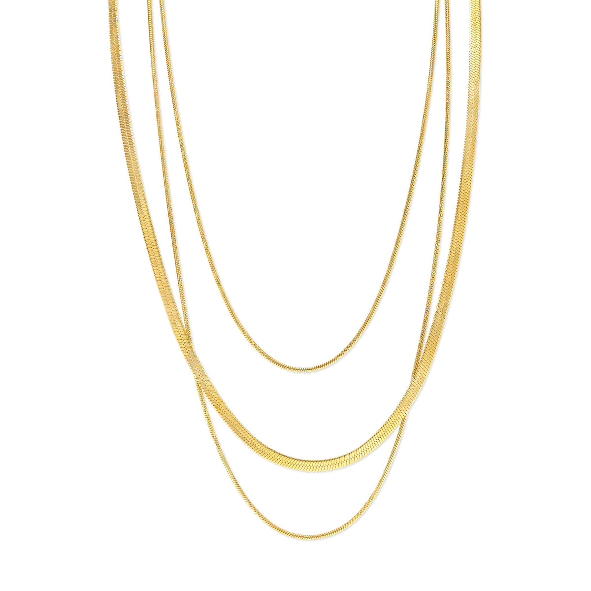 Matilde - Triple Chain Necklace Stainless Steel Smykke