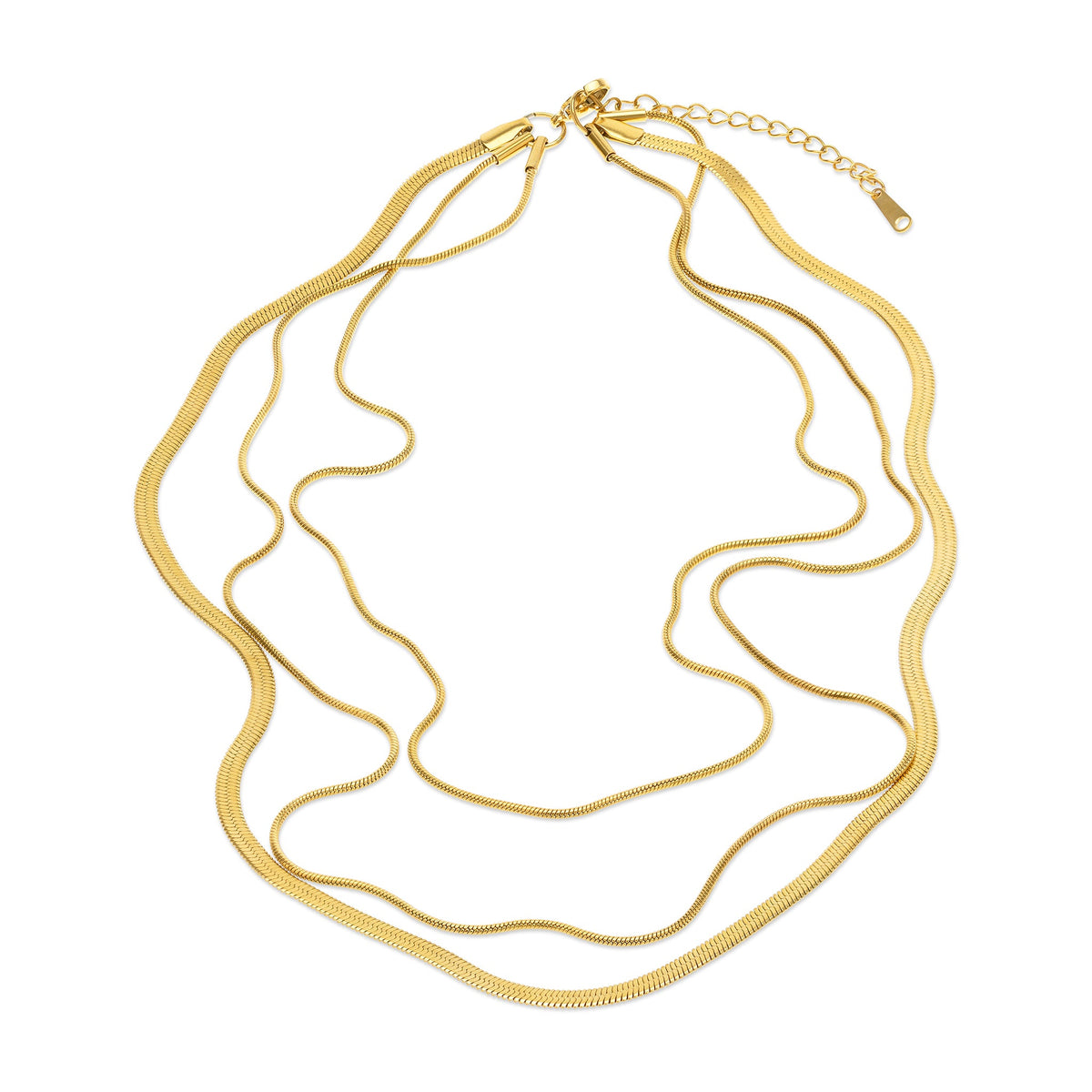 Matilde - Triple Chain Necklace Stainless Steel Smykke