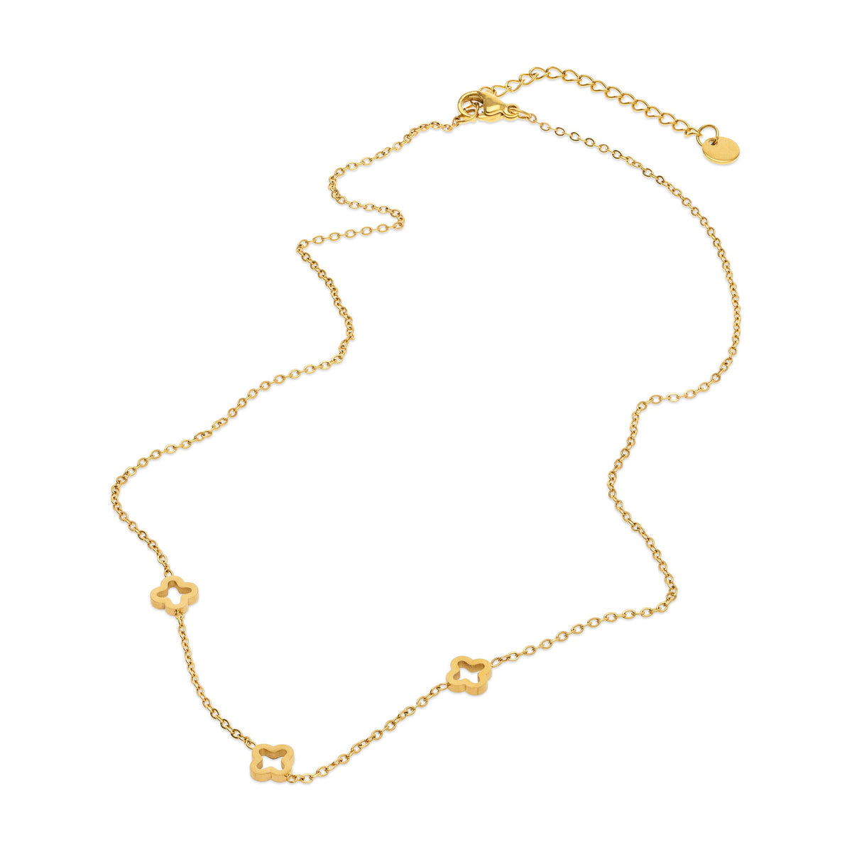 Jenna - Clover Necklace Stainless Steel Smykke