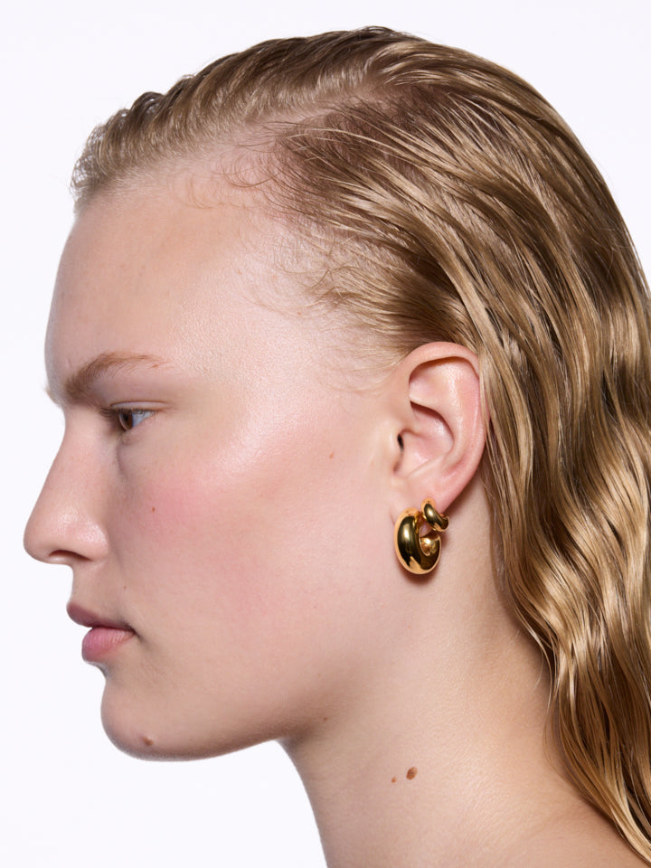 Prima Hoop Large Gold Ørepynt