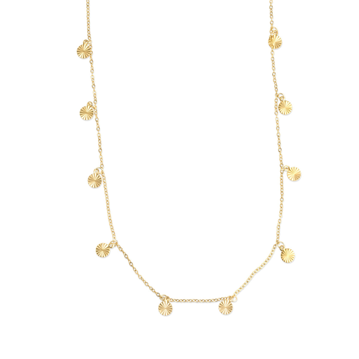 Liv - Coin Charm†Necklace Stainless Steel Smykke
