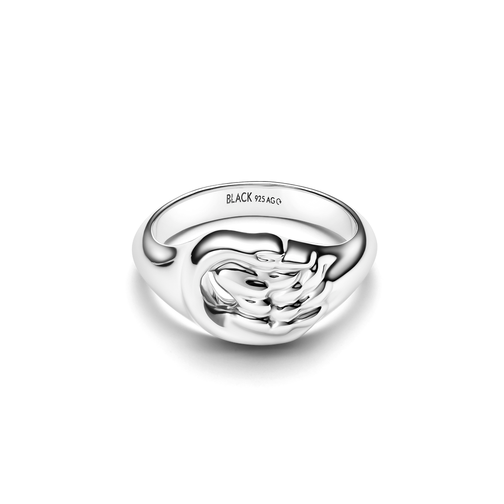 Swan Mini Signet Ring Silver Ring