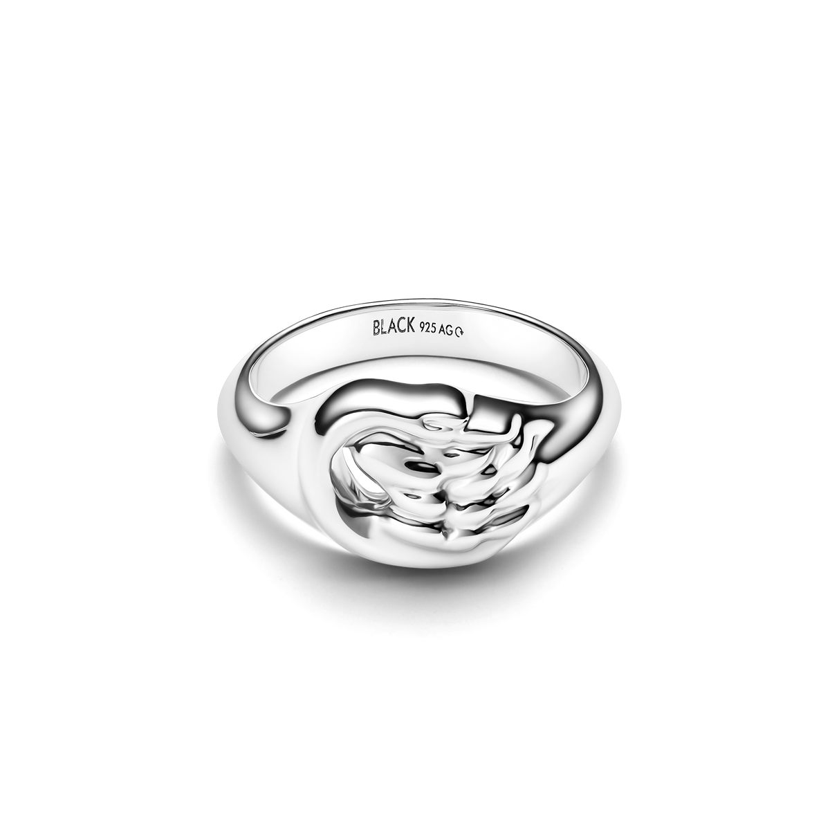 Swan Mini Signet Ring Silver Ring